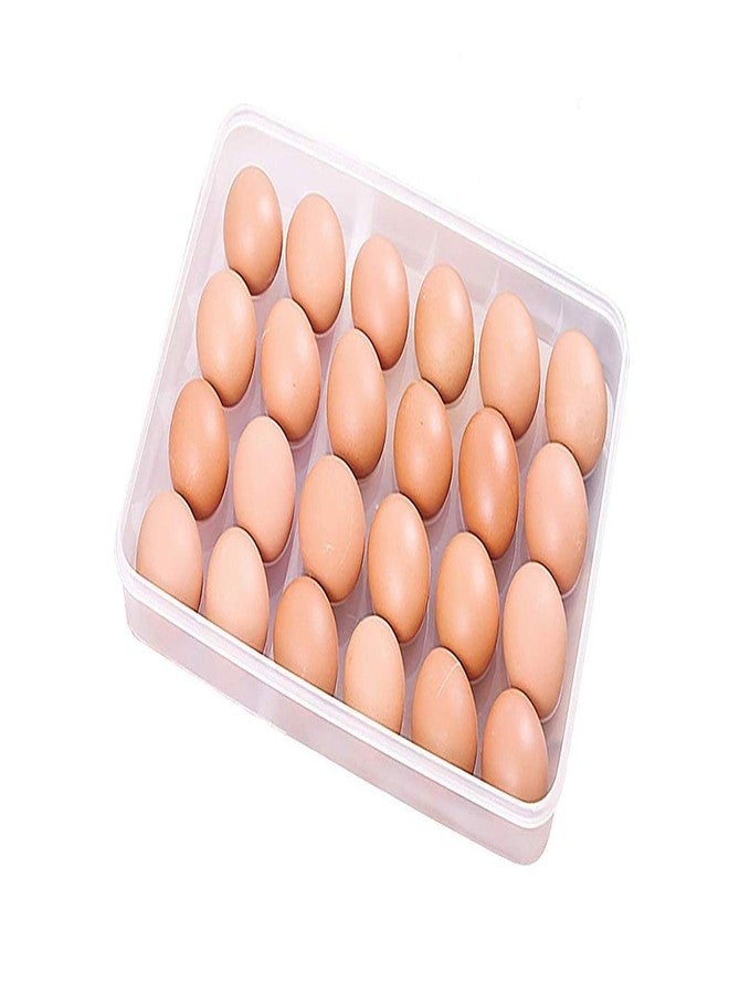 Cpixen 24 Grids Clear Plastic Egg Container Dispenser Box Case Holder Egg Basket Tray Useful for Home, Kitchen & Poultry (Multicolor) - Image 3